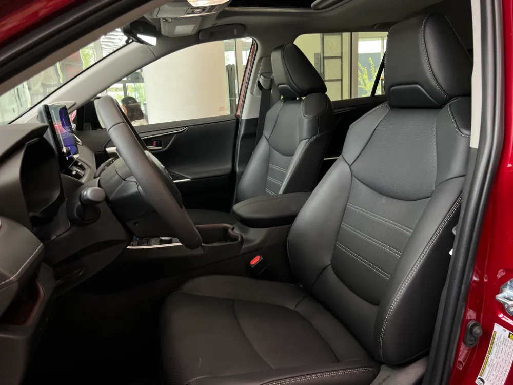 2023 toyota rav4 hybrid limited red with black interior 11